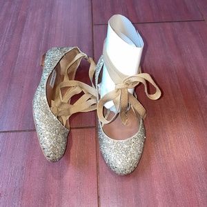 Tabitha Simmons Daria ankle wrap flats